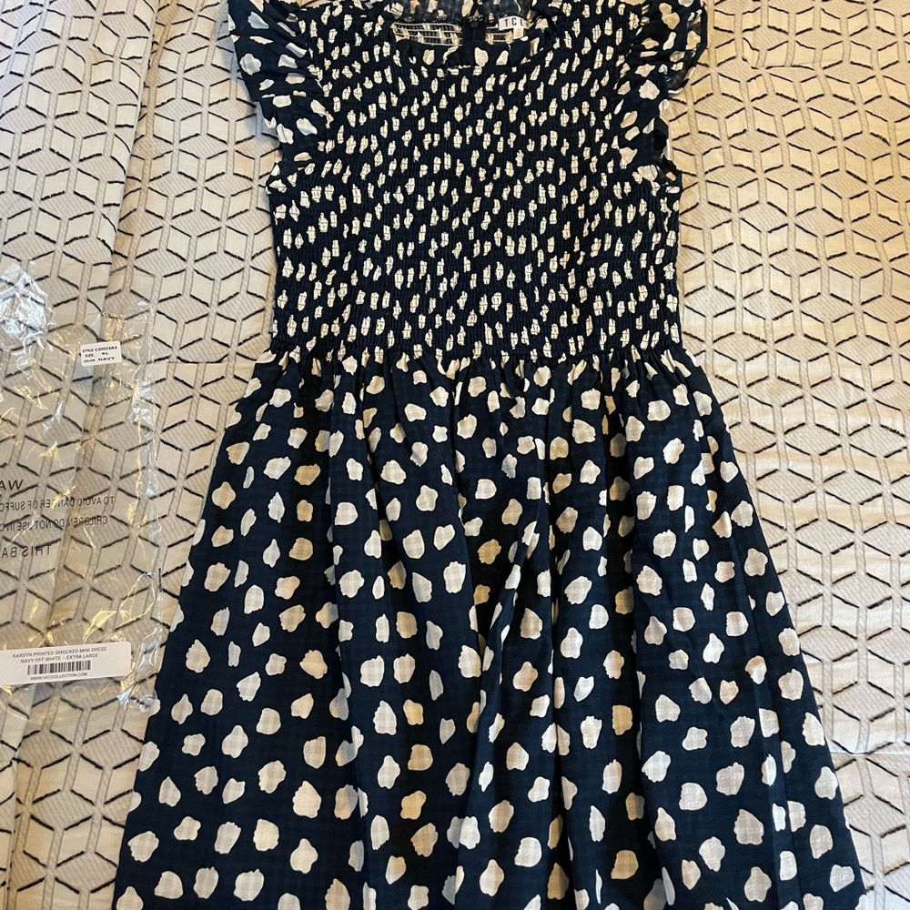Vicidolls Printed Smocked Mini Dress